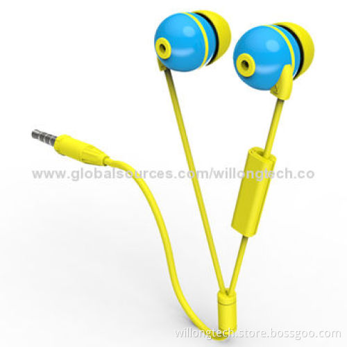 Red Color Mini In-ear Earphones with Rubber Oil Coating Surface